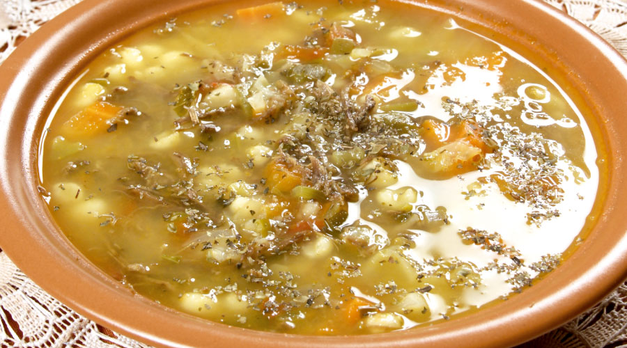 Locro con carne seca