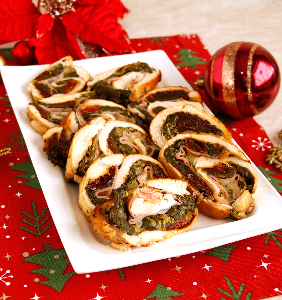 Cima de pollo rellena