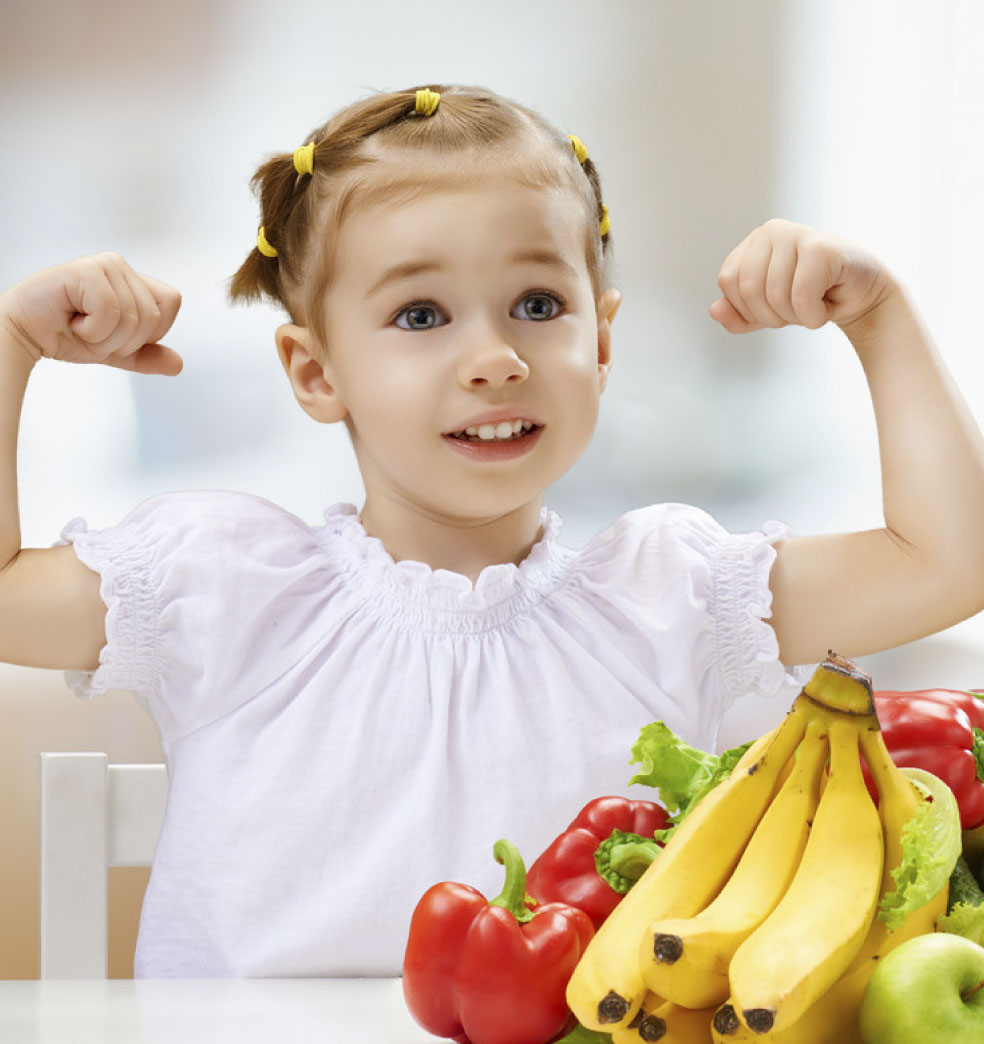 Alimentación para fortalecer el sistema inmune de los niños