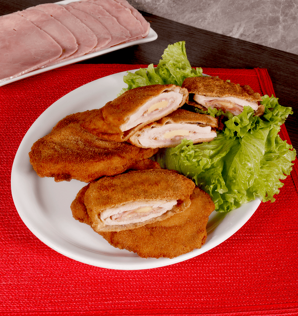 Lomo de cerdo relleno y apanado