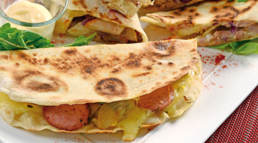 Mixtos de chorizos y pan pita
