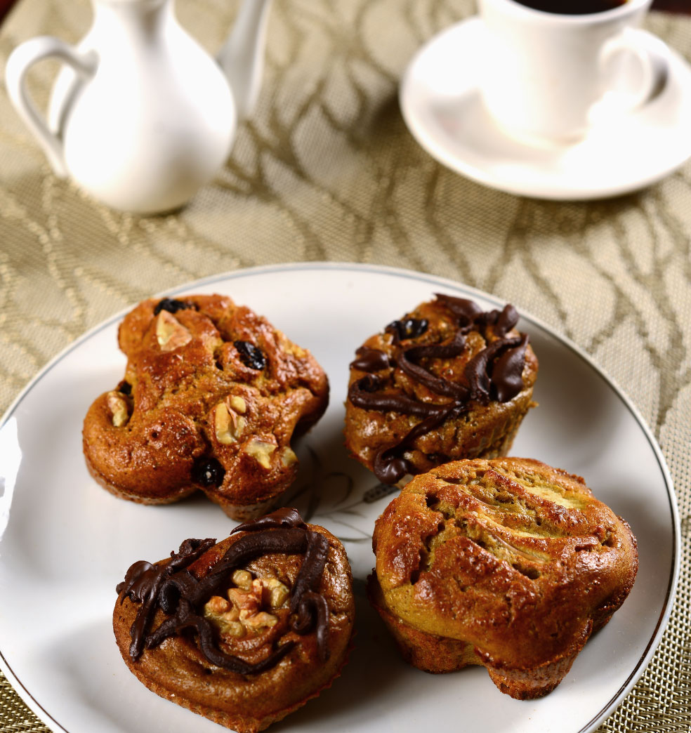 Muffins de avena con frutas