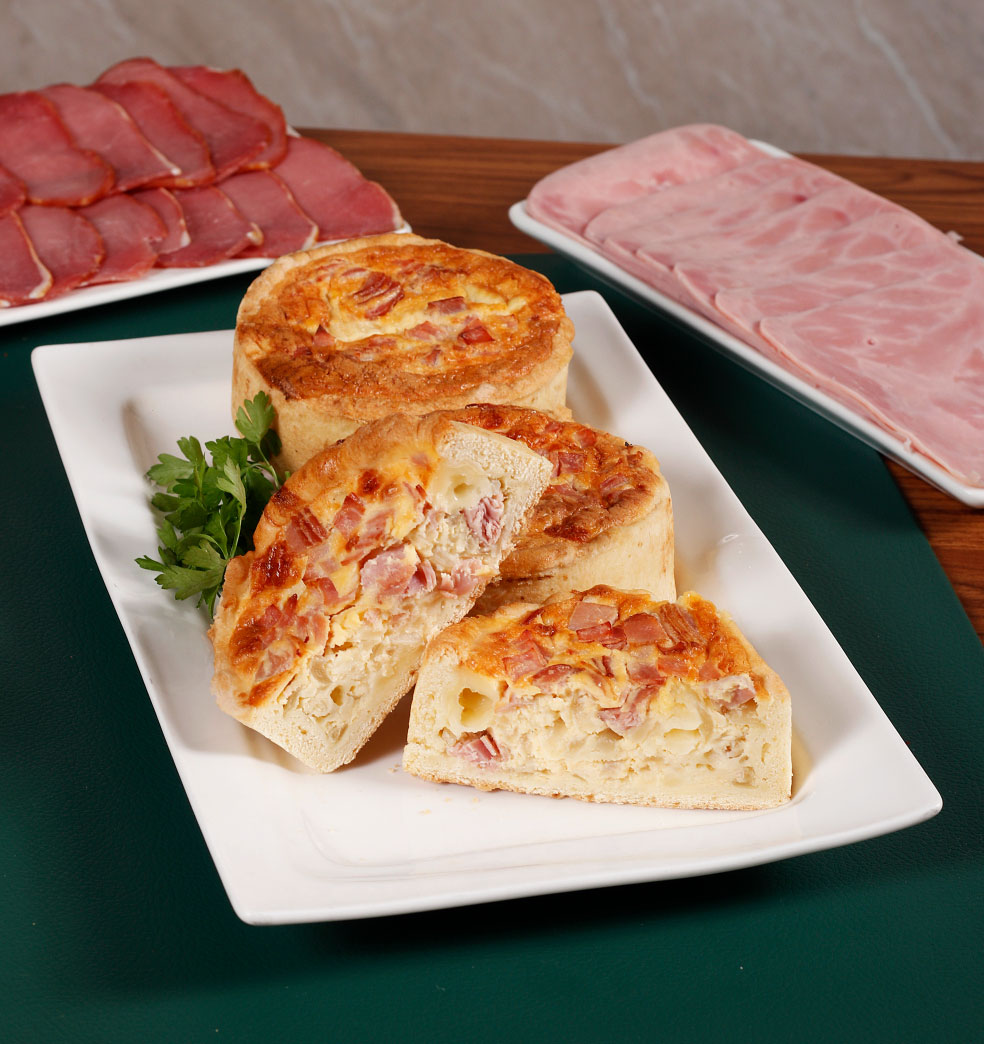 Pastel de cebolla y jamón