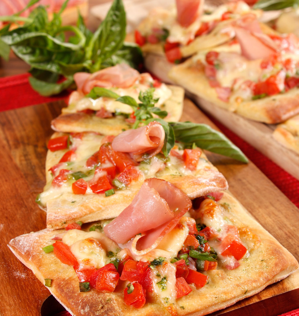 Pizzitas con jamones