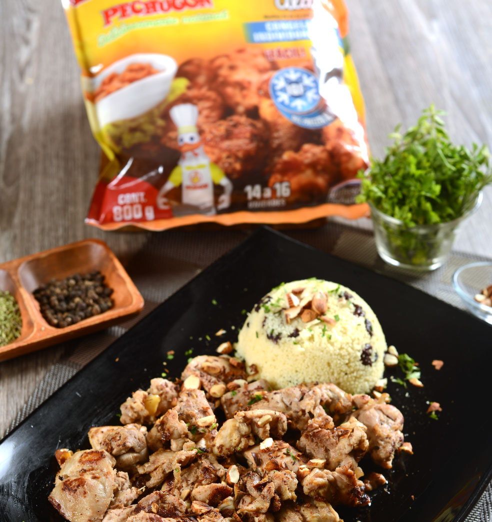 Pollo con cuscús y pasas