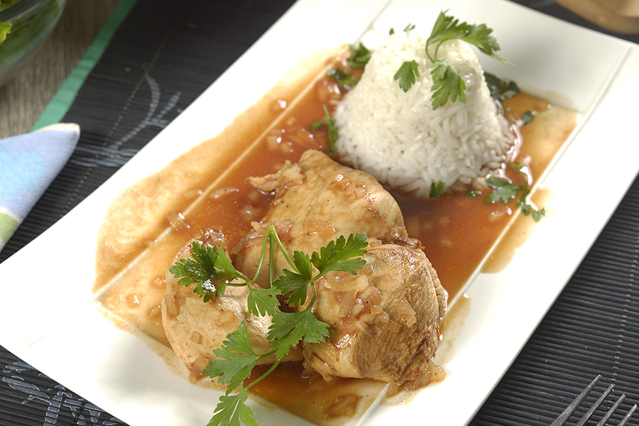 Pollo con salsa dulce