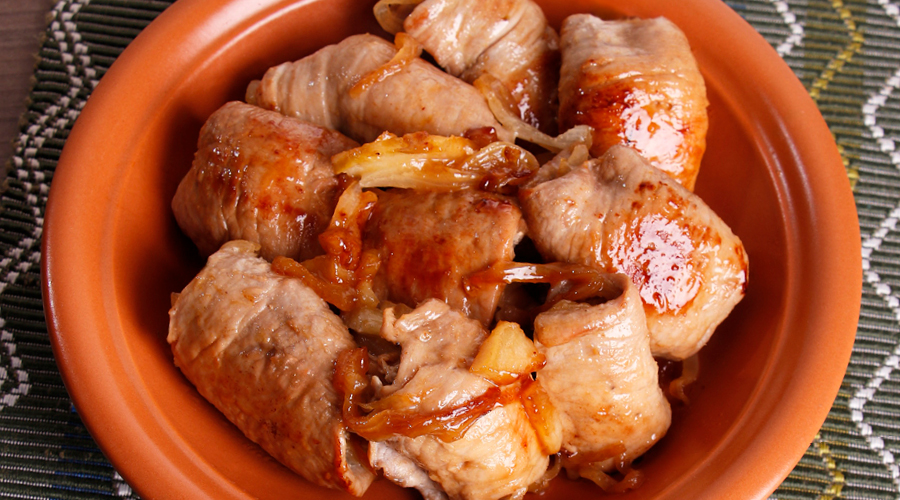 ROLLITOS DE LOMITO DE CERDO