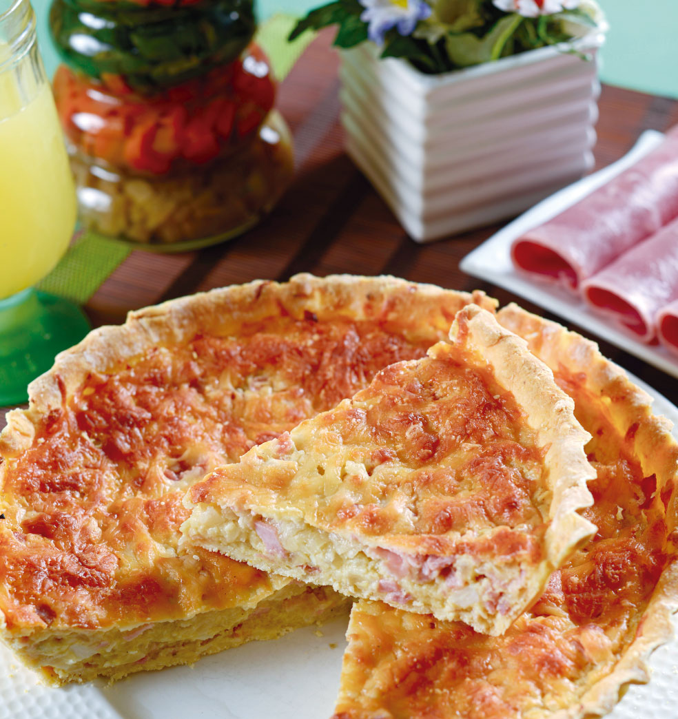 Tarta de cebolla y jamón cocido san blas