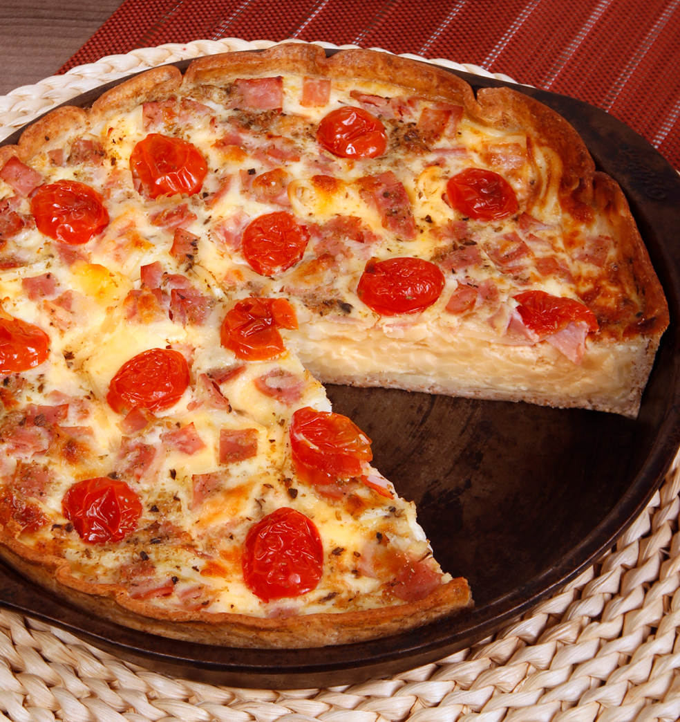 TARTA ITALIANA DE JAMON Y QUESO