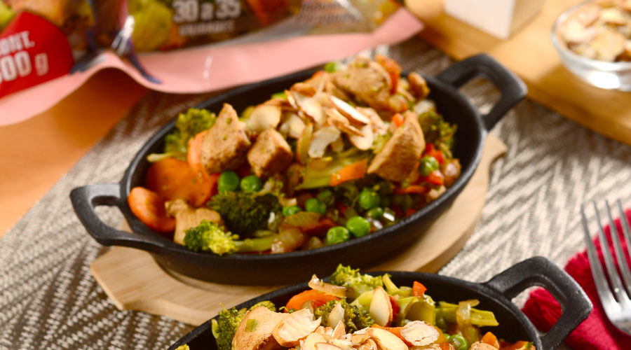 Wok de pollo y brócoli